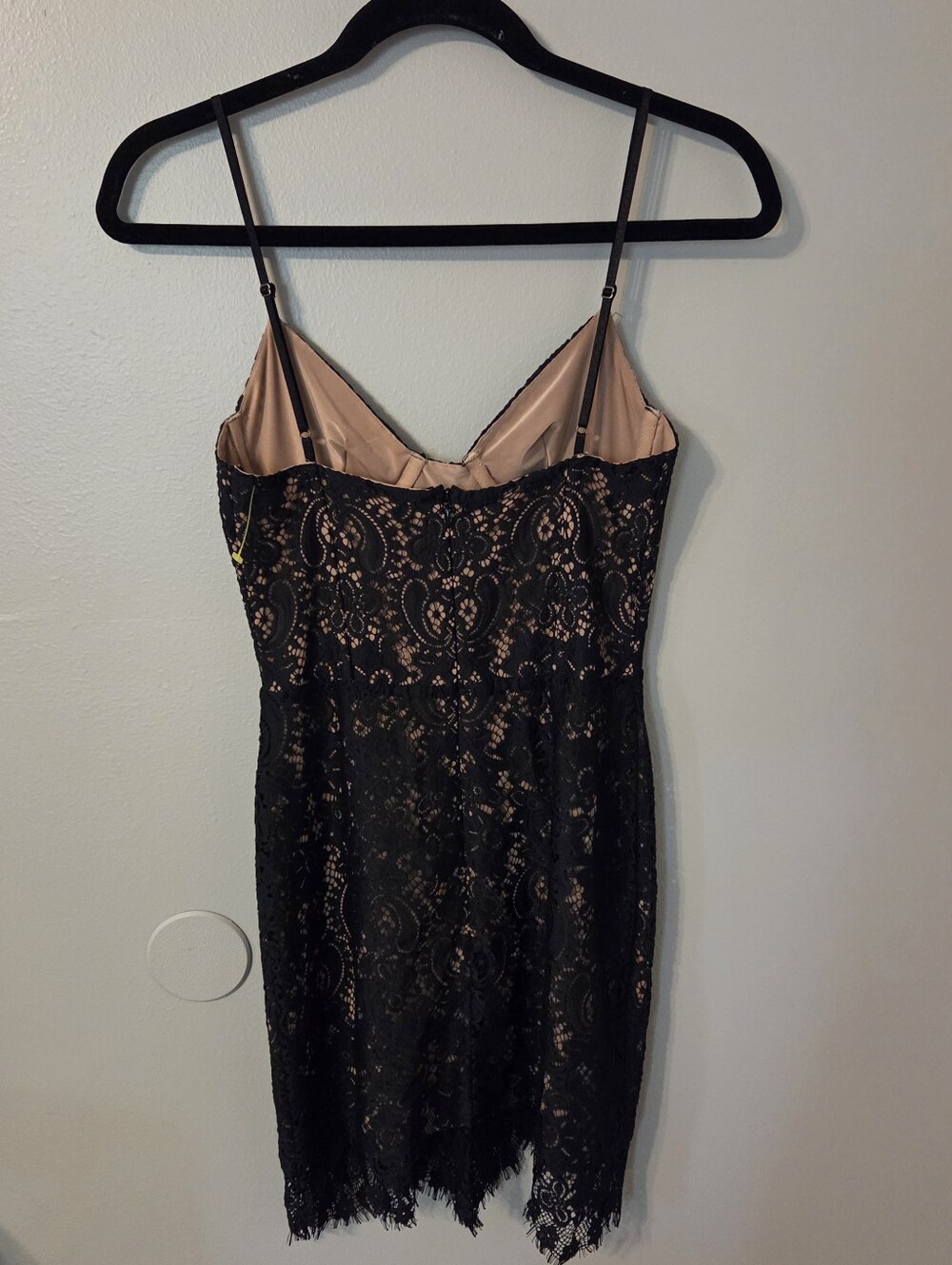 For Love & Lemons Womens Black Lace Corsette Slip Mini Retro Dress Sz XS - Picture 4 of 12